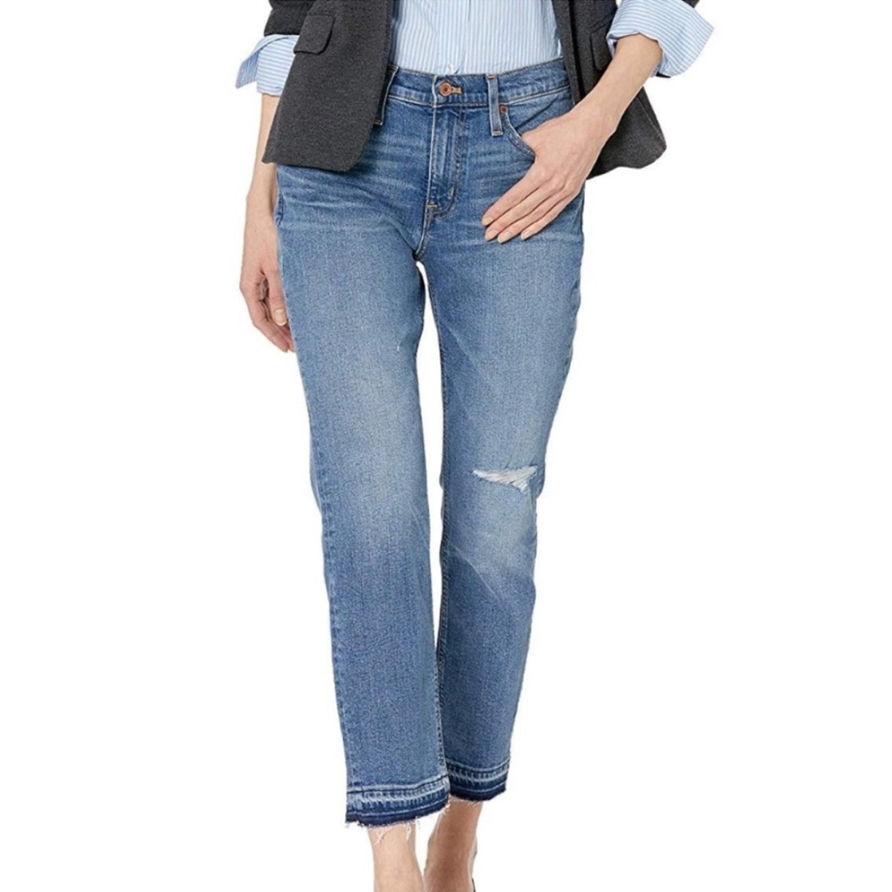 J. Crew Slim Boyfriend Jeans Denim Raw Hem Relaxed Fit size 27
